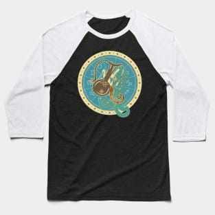Vintage Aquarius Zodiac Art Baseball T-Shirt
